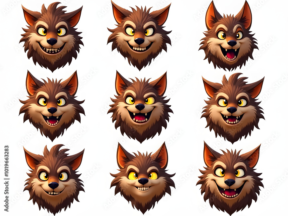 halloween set of werewolf halloween set of werewolf