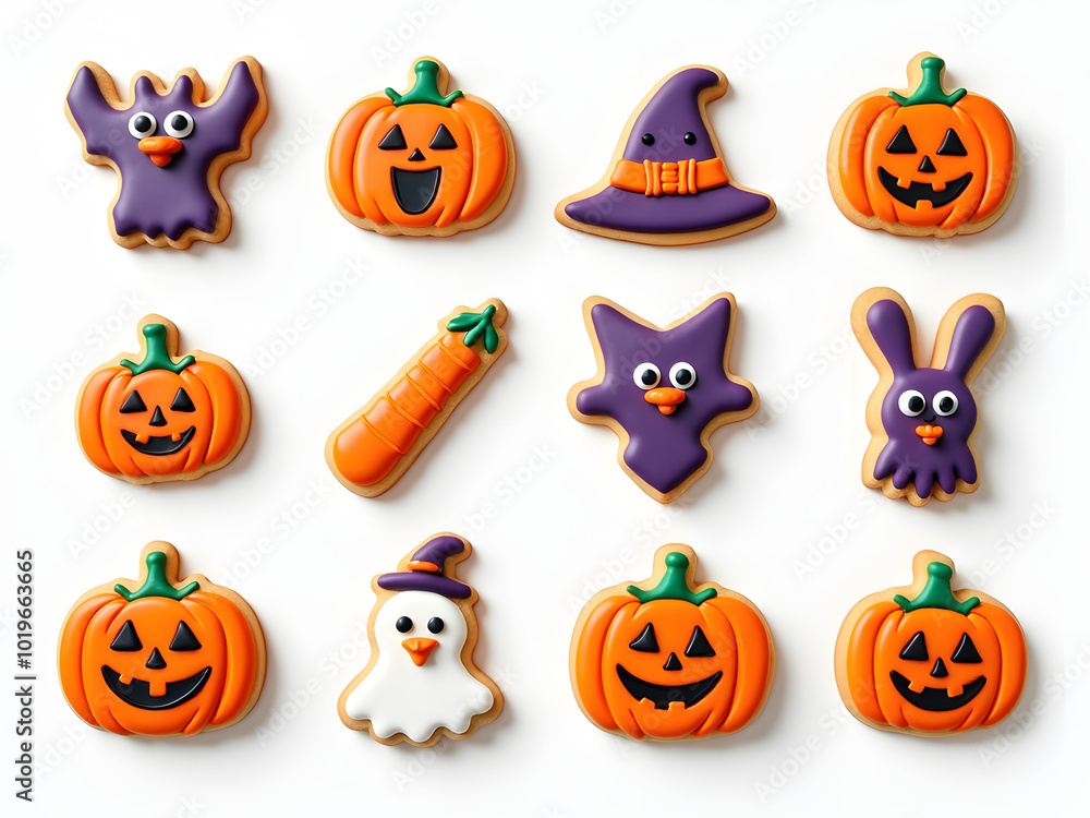 halloween pumpkins set halloween pumpkins set
