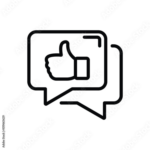 like icon thumb outlines