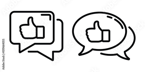 set like icon thumb outlines