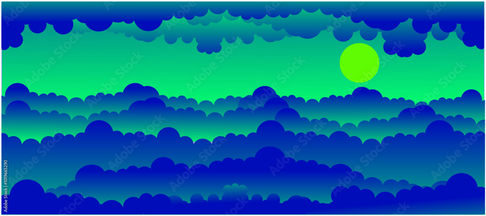 Cloud illustration vector and extra think Positive, negative heaven and hell, dark and light Cloud illustration vector and extra think Positive, negative heaven and hell, dark and light