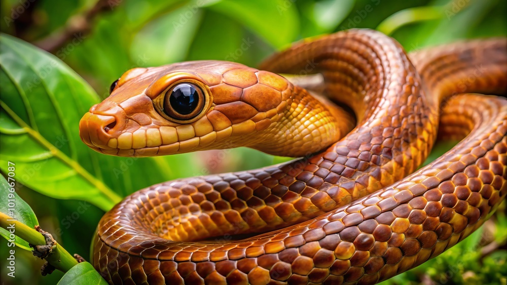 Brown Tree Snake: The Intriguing Boiga irregularis in Its Natural Habitat Brown Tree Snake: The Intriguing Boiga irregularis in Its Natural Habitat