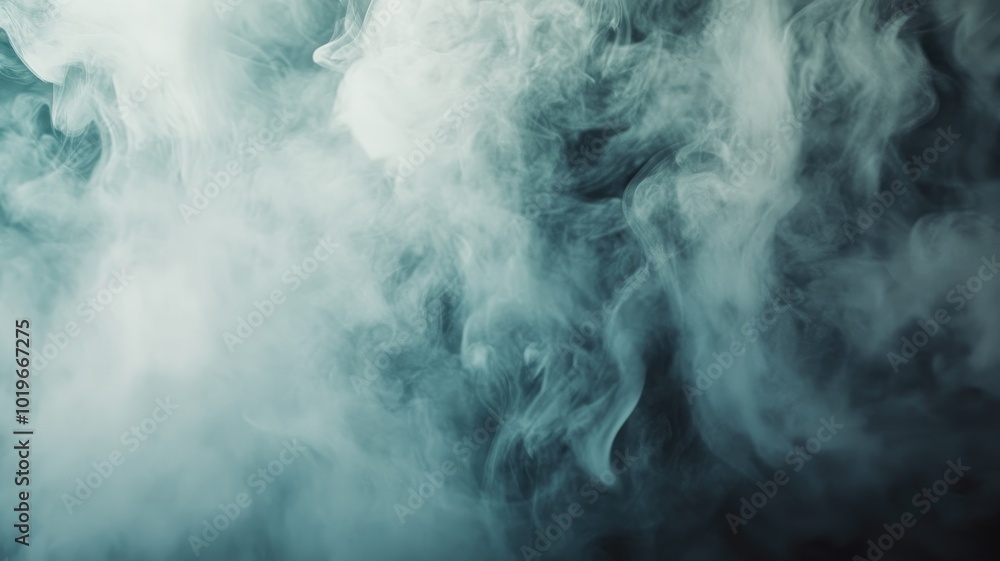 Fototapeta premium Abstract Smoke Swirls and Wisps Against a Dark Background