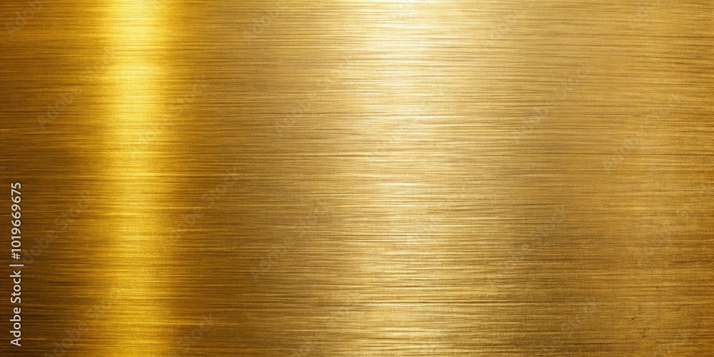 A Close-Up View of a Shiny Gold Metallic Surface with Subtle Horizontal Lines and a Bright Vertical Light Reflection A Close-Up View of a Shiny Gold Metallic Surface with Subtle Horizontal Lines and a Bright Vertical Light Reflection