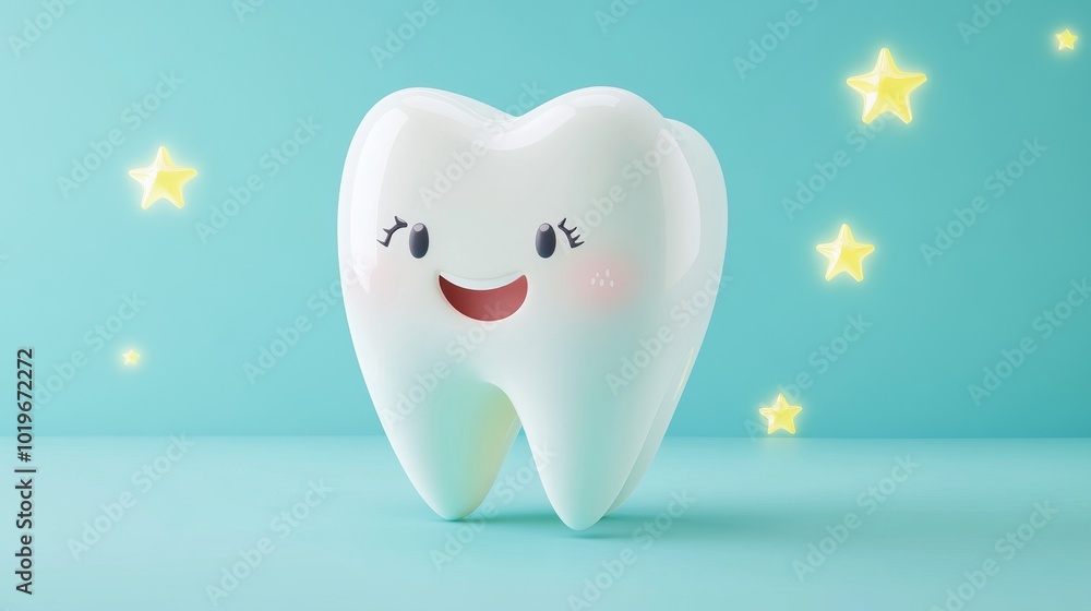 happy tooth personification, rounded edges, happy tooth personification, rounded edges,