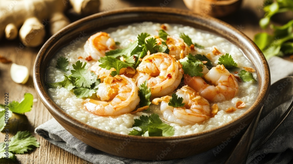Savory Shrimp Rice Bowl with Fresh Herbs and Spices Savory Shrimp Rice Bowl with Fresh Herbs and Spices