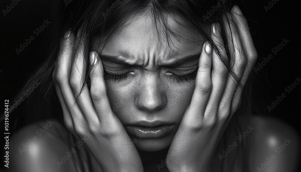 Black-and-white portraits focused on capturing raw emotions through facial expressions, devoid of distractions Black-and-white portraits focused on capturing raw emotions through facial expressions, devoid of distractions