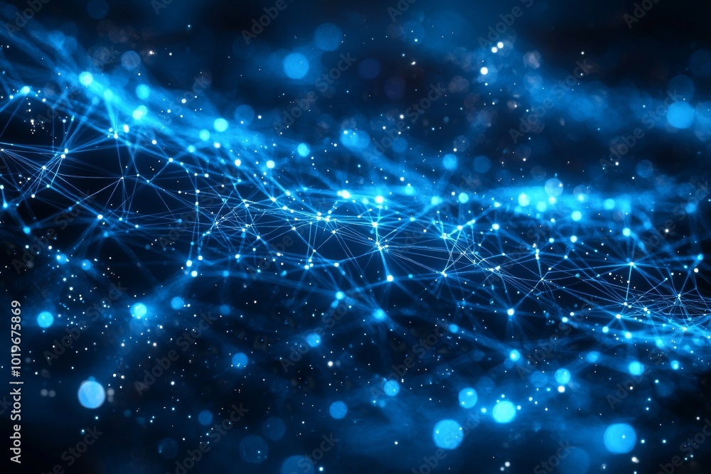 Digital Technology background of data and network created with Generative AI Digital Technology background of data and network created with Generative AI