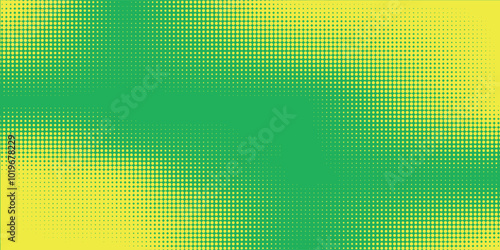 Dots halftone yellow green color pattern gradient texture background.