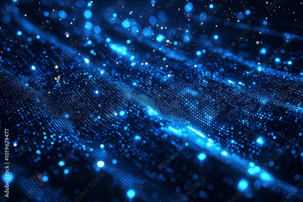 Obraz premium Digital Technology background of data and network created with Generative AI
