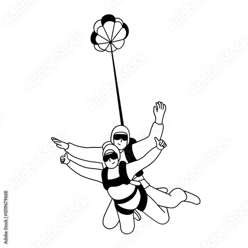 Skydiving parachute.