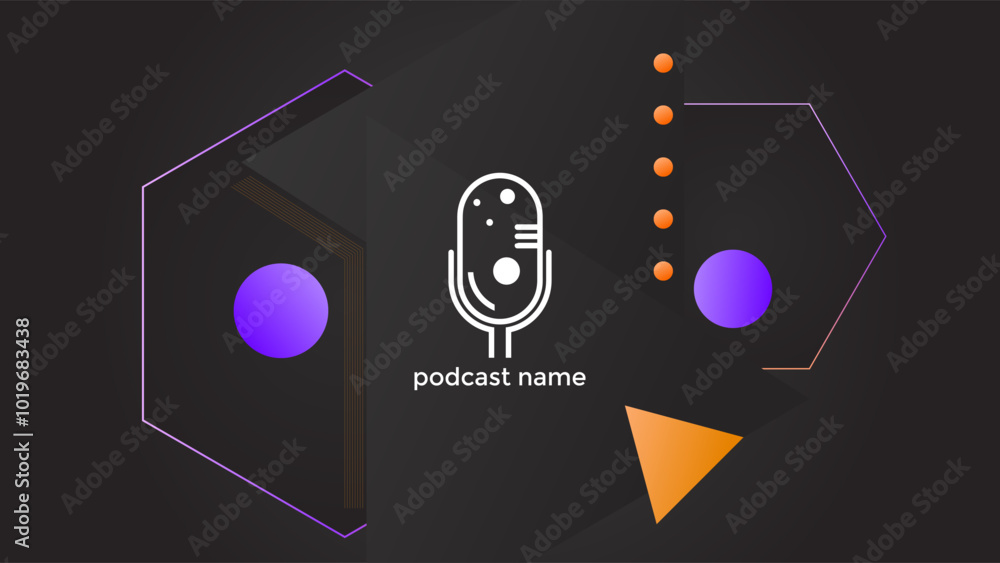 PODCAST GRADIENT DARK BACKGROUND WITH TRIANLE HEXAGON GEOMETRIC SHAPES COLOR SIMPLE TEMPLATE DESIGN VECTOR. GOOD FOR COVER DESIGN, BANNER, WEB,SOCIAL MEDIA PODCAST GRADIENT DARK BACKGROUND WITH TRIANLE HEXAGON GEOMETRIC SHAPES COLOR SIMPLE TEMPLATE DESIGN VECTOR. GOOD FOR COVER DESIGN, BANNER, WEB,SOCIAL MEDIA