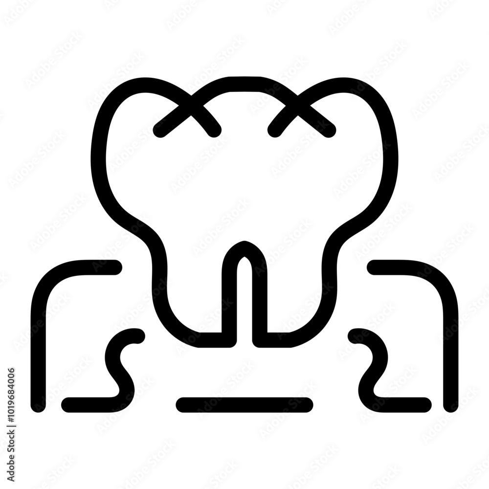 teeth icon. vector icon with outline style. healthcare concept teeth icon. vector icon with outline style. healthcare concept