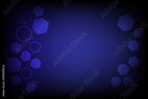 Blue tech hexagonal background
