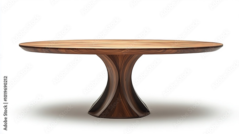 Dining table isolated on a clean white background modern and sleek design Dining table isolated on a clean white background modern and sleek design