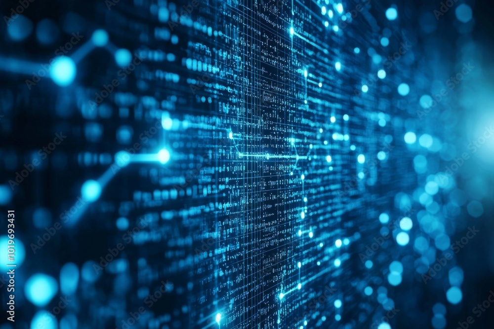 Digital Technology background of data and network Digital Technology background of data and network