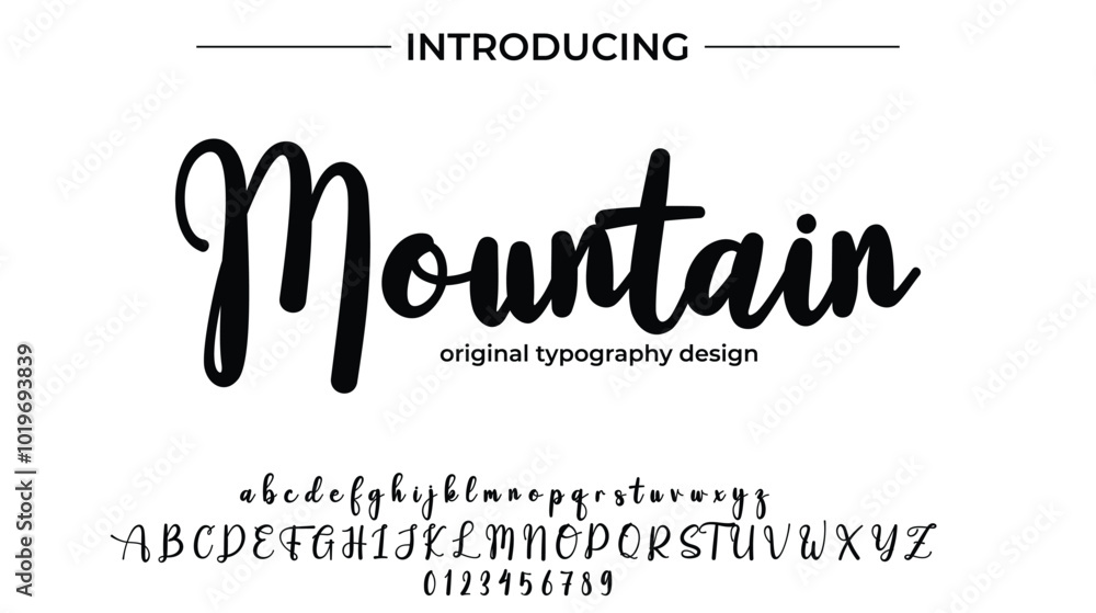 Mountain Font Stylish brush painted an uppercase vector letters, alphabet, typeface Mountain Font Stylish brush painted an uppercase vector letters, alphabet, typeface