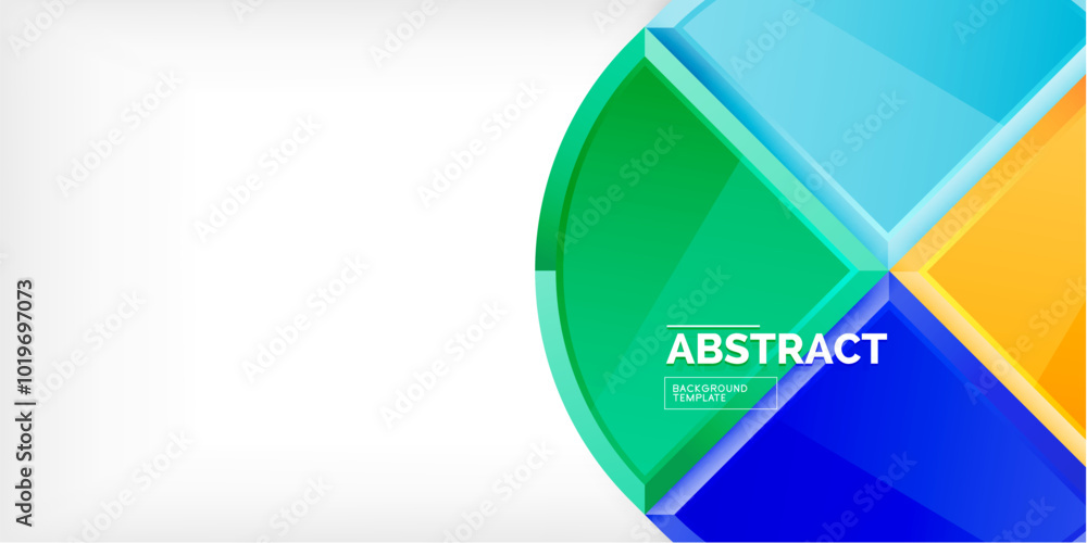 Abstract background - circles and round triangles with 3d effect. Vector Illustration For Wallpaper, Banner, Background, Card, Book Illustration, landing page Abstract background - circles and round triangles with 3d effect. Vector Illustration For Wallpaper, Banner, Background, Card, Book Illustration, landing page
