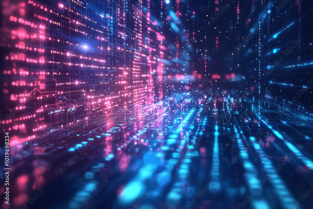 Digital Technology background of data and network Digital Technology background of data and network