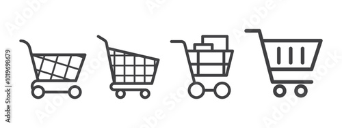 shop market train icons