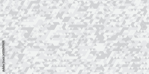 Seamless triangular origami grayscale mosaic and small low polygon pattern triangle texture banner wallpaper.	
Abstract geometric white or gray background 