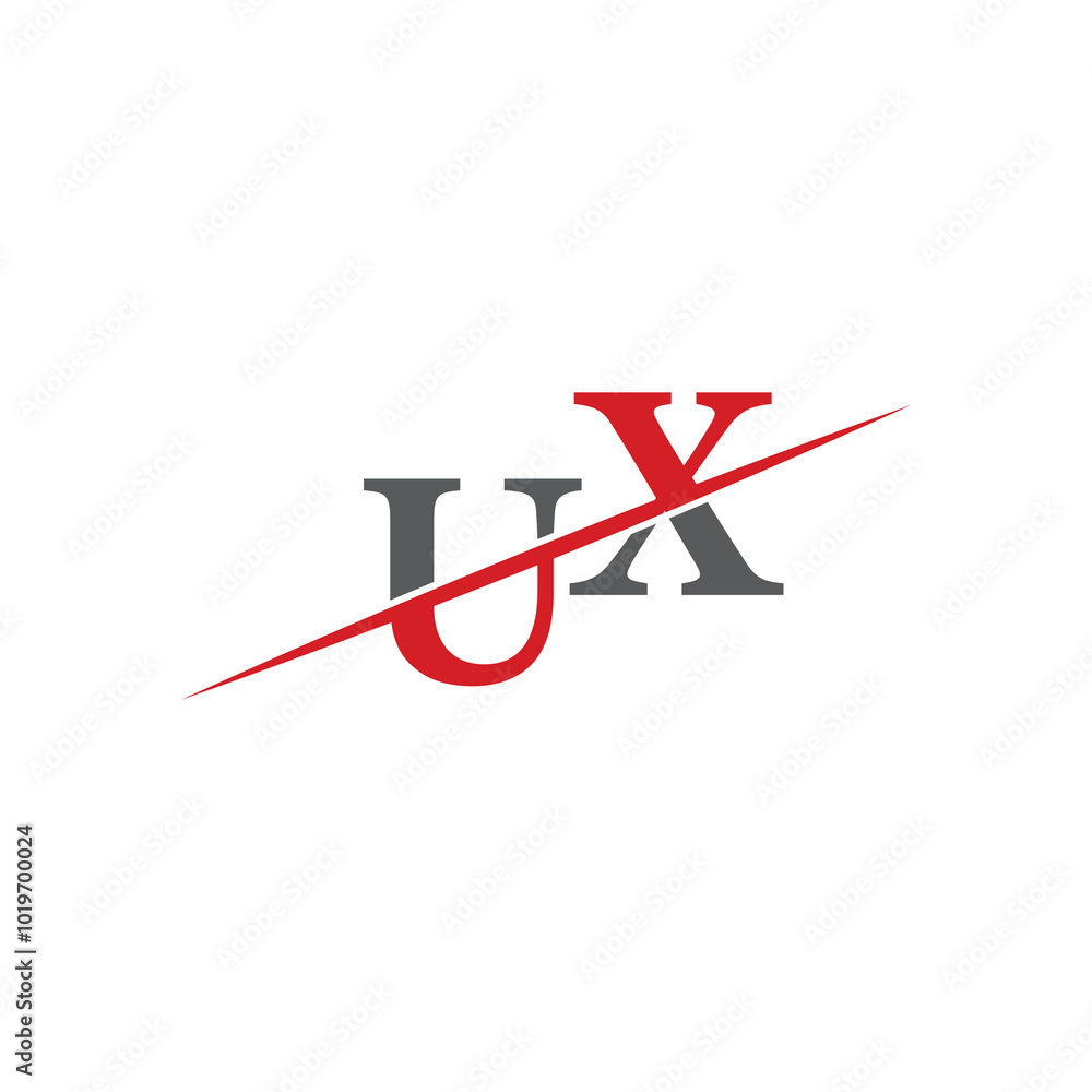 UX Minimalist Logo with Dynamic Diagonal Line UX Minimalist Logo with Dynamic Diagonal Line