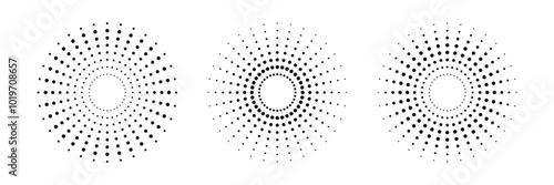 Dot radial circle lines circular radiating speed