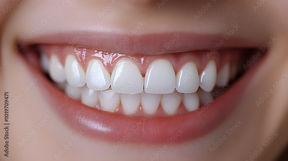 Obraz premium Orthodontic progress comparison, featuring detailed smile symmetry enhancement and bite correction, before and after treatment completion