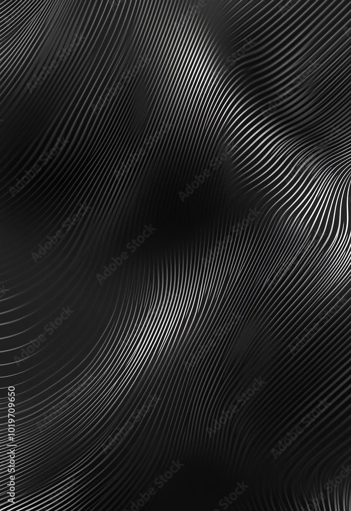 Abstract Black and White 3D Wavy Lines beige artificial leather with realistic waves and folds, based on PVC material, the texture and details of this synthetic material in a visually appealing setti
Abstract Black and White 3D Wavy Lines beige artificial leather with realistic waves and folds, based on PVC material, the texture and details of this synthetic material in a visually appealing setti