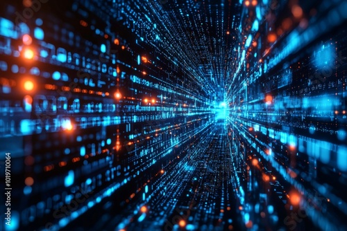 Wallpaper Mural Digital Technology background of data and network Torontodigital.ca