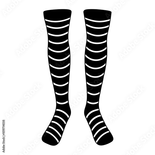 Fashionable Leg Warmers silhouette. black Images