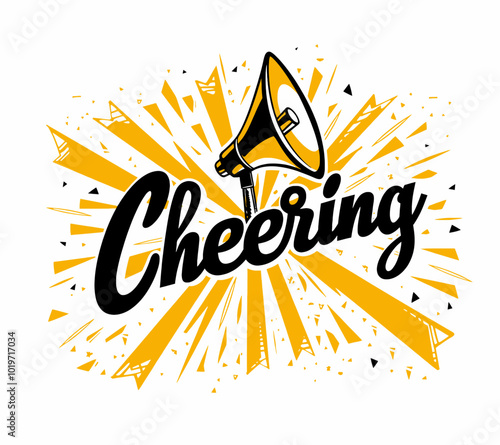 Cheerleading Megaphone Illustration 
