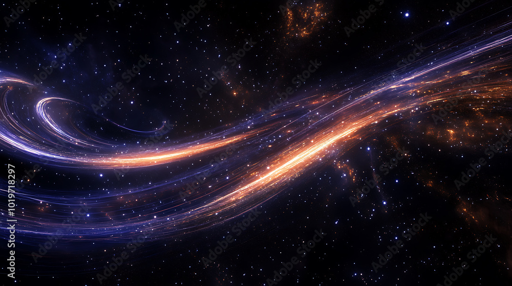 Fototapeta premium stunning depiction of motion graphic trails in space, showcasing vibrant colors and dynamic
