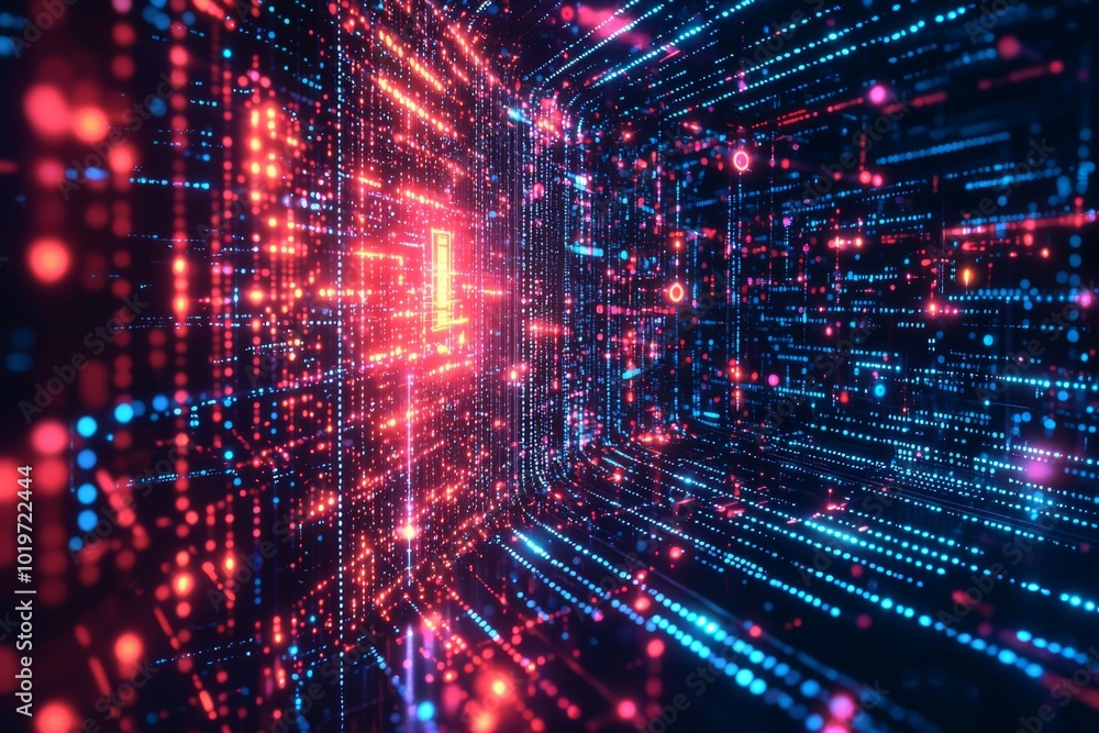Digital Technology background of data and network Digital Technology background of data and network