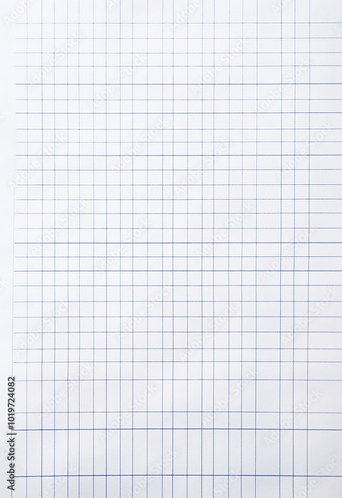 squared paper on whit Blank checkered sheet. White notebook sheet. squared paper on whit Blank checkered sheet. White notebook sheet.