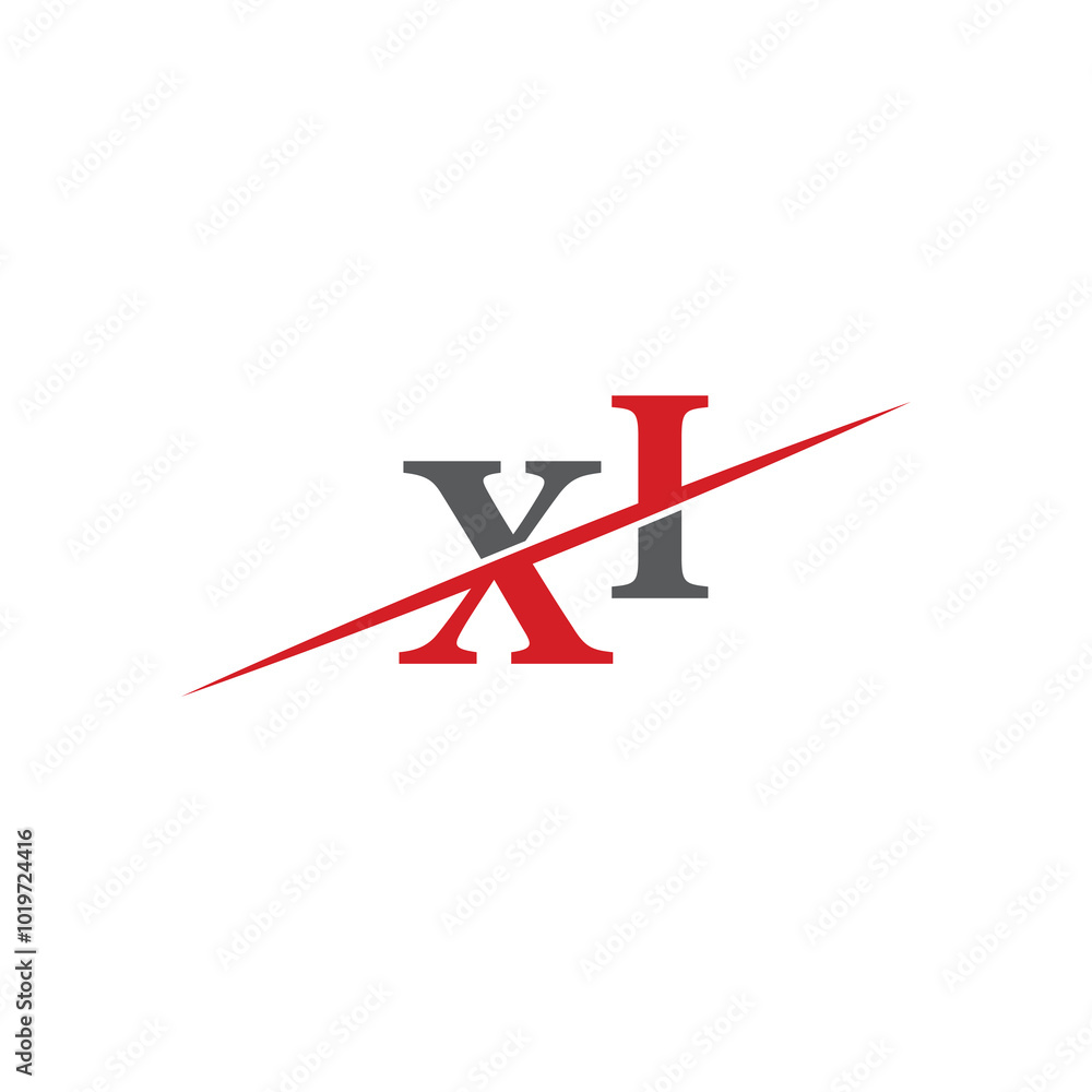 XI Minimalist Logo with Dynamic Diagonal Line XI Minimalist Logo with Dynamic Diagonal Line