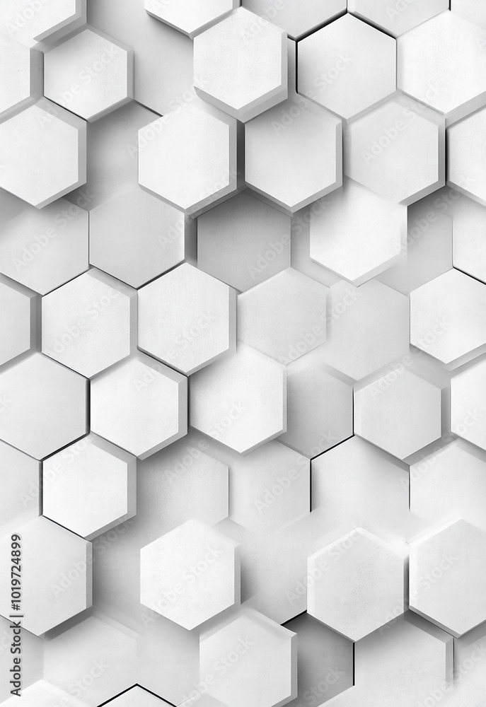 white background, seamless pattern of black hexagon grid line White gray abstract hexagonal background. 3D render, soft shadows white background, seamless pattern of black hexagon grid line White gray abstract hexagonal background. 3D render, soft shadows