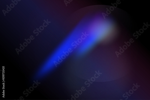 Dynamic lens flare and rainbow prism effect on transparent background. Rainbow light rays, lens flare, reflection effect from crystal, glass or gem. Blur colorful rainbow crystal light leaks.