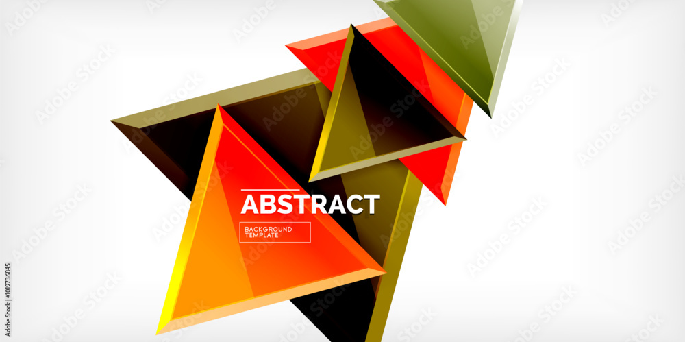 Abstract background - glossy triangles. Vector Illustration For Wallpaper, Banner, Background, Card, Book Illustration, landing page Abstract background - glossy triangles. Vector Illustration For Wallpaper, Banner, Background, Card, Book Illustration, landing page