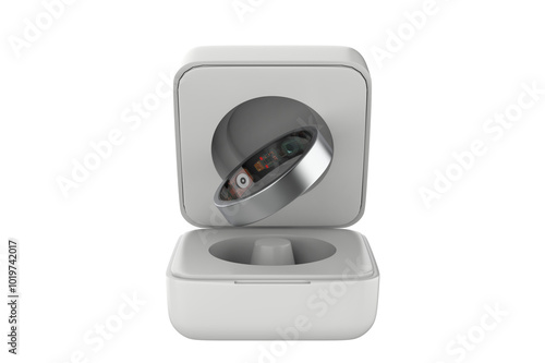 Smart Health Ring Body Monitoring Items Android Smart Ring,Smart Sleep. 3d illustration