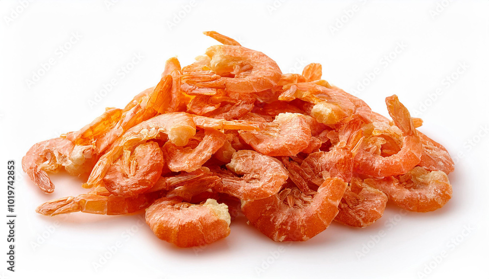 Dried sea shrimps Isolated on white background illustrated food, fish and seafood clipart Dried sea shrimps Isolated on white background illustrated food, fish and seafood clipart