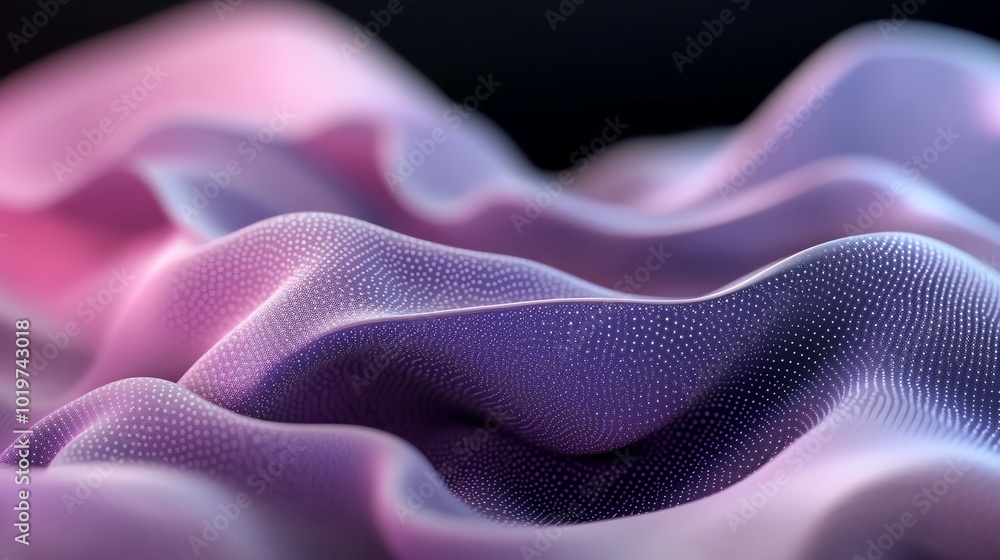Abstract waves of soft pink and purple fabric texture, creating a calm and serene visual impression with smooth fluidity. Abstract waves of soft pink and purple fabric texture, creating a calm and serene visual impression with smooth fluidity.