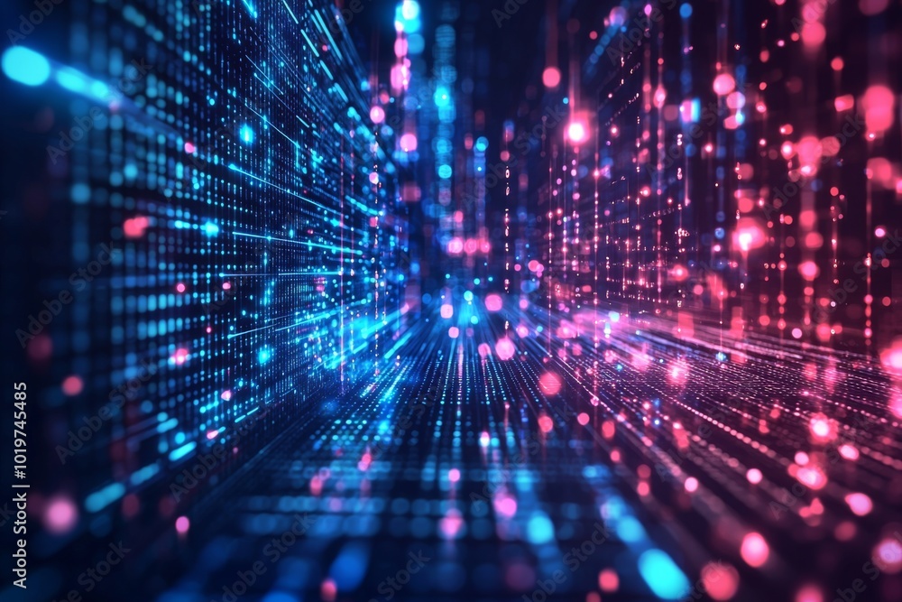 Digital Technology background of data and network Digital Technology background of data and network