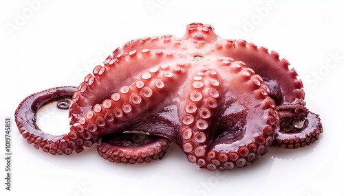 Fresh raw octopus meat Isolated on white background illustrated food and seafood clipart