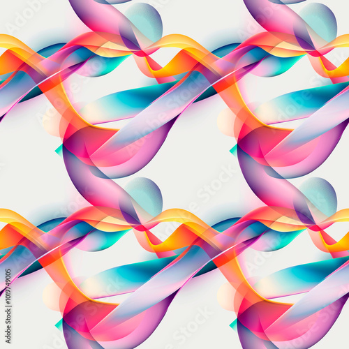 Bright abstract gradient seamless background with smooth, flowing colors in pink, blue, yellow and orange tones.