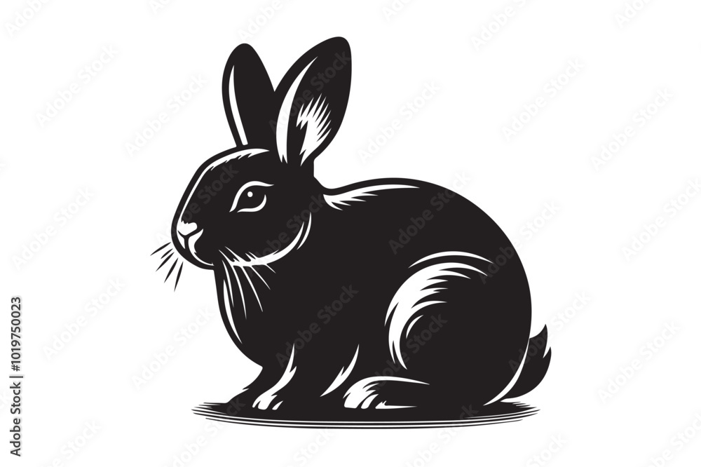 Obraz premium Rabbit vector illustration art Logo design.