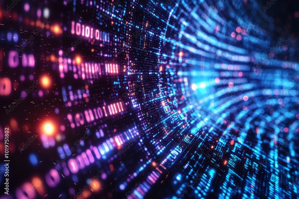 Digital Technology background of data and network Digital Technology background of data and network