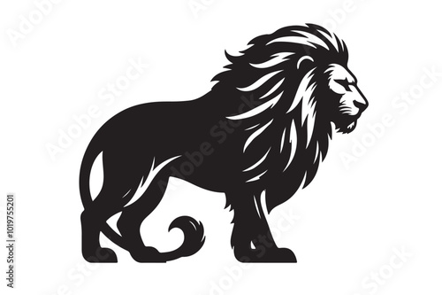 Silhouette Lion King  logo design  photo