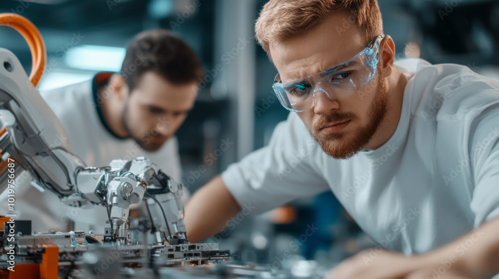 Obraz premium Innovative Robotics in Modern Manufacturing Enhancing Efficiency and Precision in Production Processes