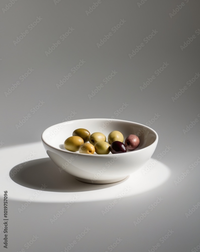 A bowl of olives is on a black background. A bowl of olives is on a black background.